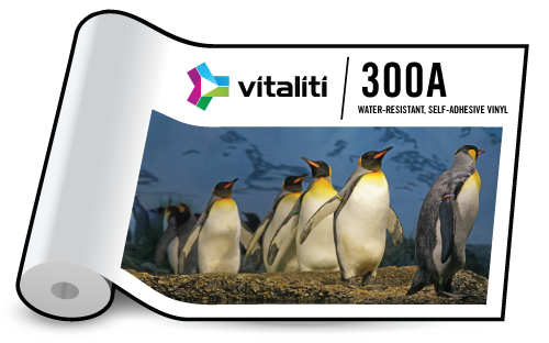 Vitaliti 300A 5 Mil Water-Resistant Self-Adhesive Vinyl