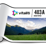 403A Bond Paper roll featuring a bright white finish for wide-format printing, delivering crisp text and vivid graphics.