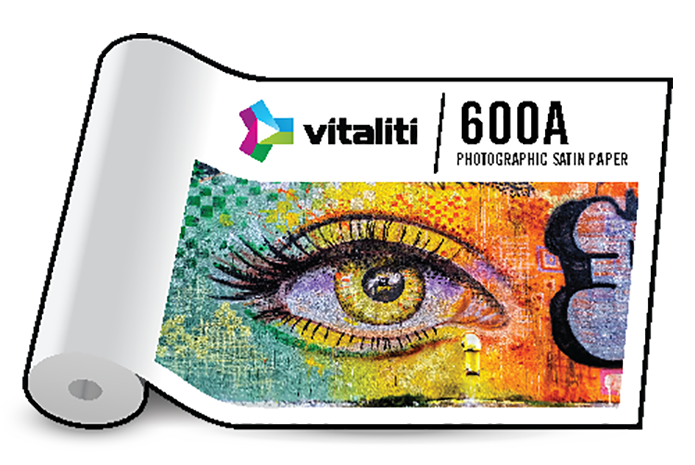 Vitaliti 600A 8 MIL Instant Dry Photo Paper Satin, Luster