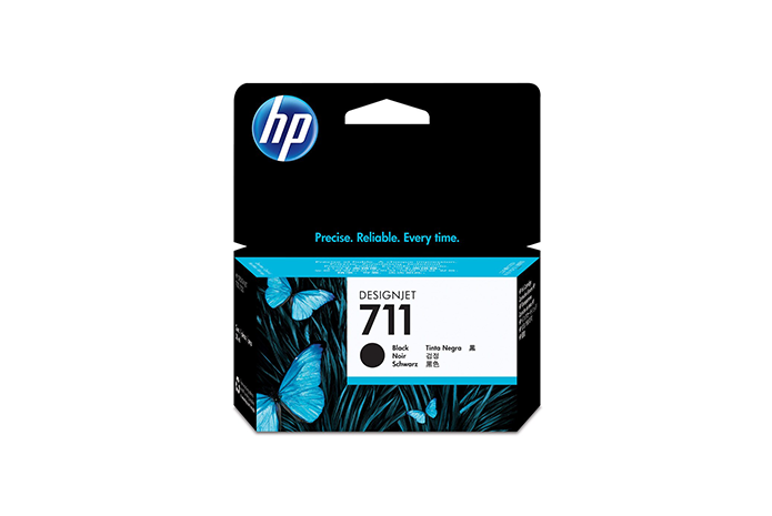 HP 711 38-ml Black DesignJet Ink Cartridge, CZ129A