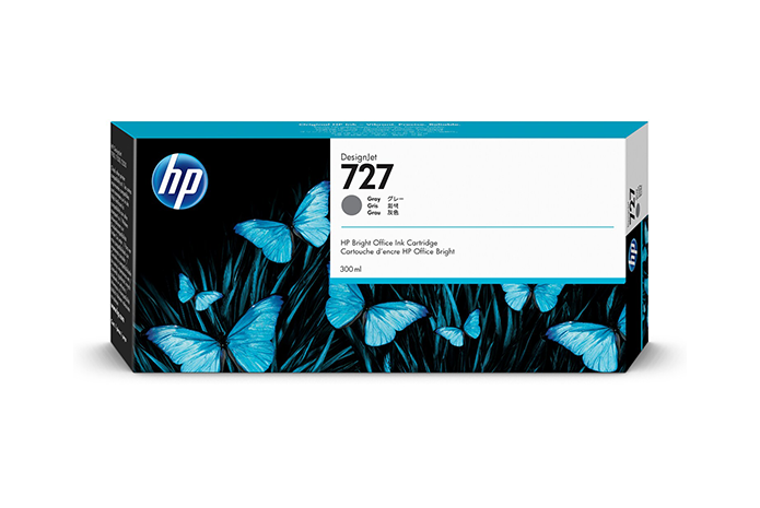 HP 727 300-ml Gray DesignJet Ink Cartridge F9J80A