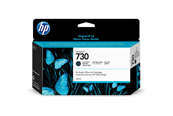 HP 730 130-ml Matte Black Ink Cartridge P2V65A