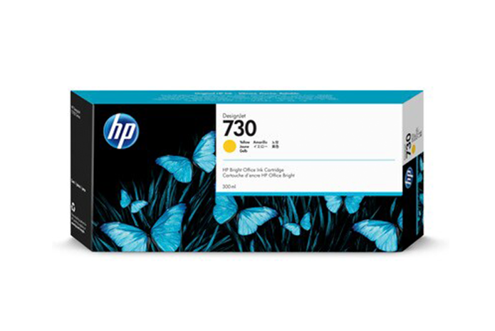 HP 730 Yellow Ink Cartridge (300ml, P2V69A)