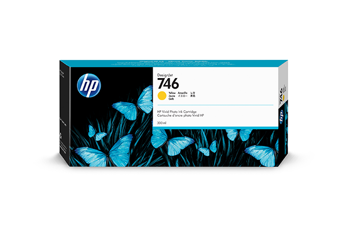 HP 746 (P2V79A) 300 ml Yellow Ink Cartridge for DesignJet Z6/Z9 Printers