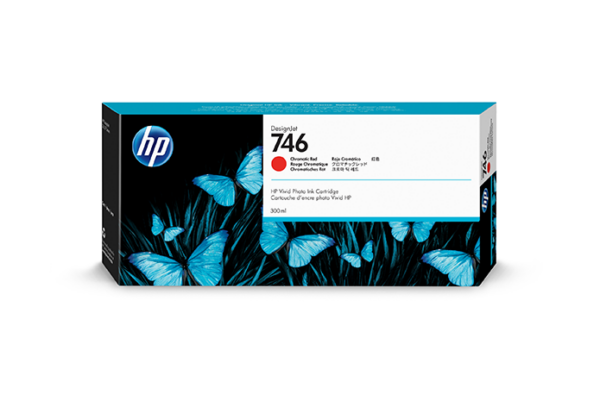 HP 746 (P2V81A) 300 ml Chromatic Red Ink Cartridge for DesignJet Z6/Z9 Printers