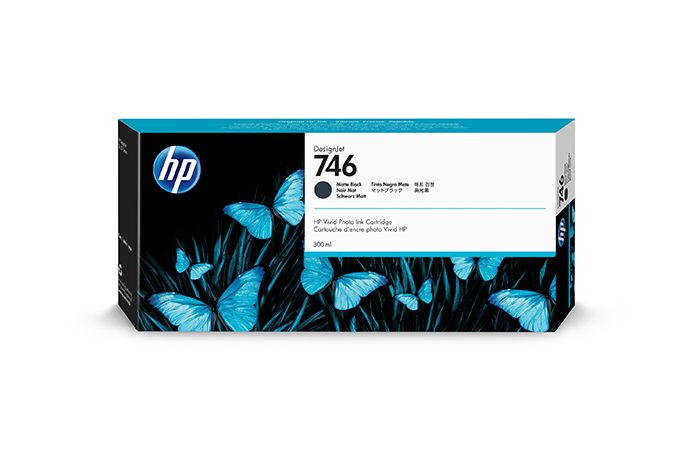 HP 746 (P2V83A) 300 ml Matte Black Ink Cartridge for DesignJet Z6/Z9 Printers