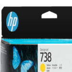 HP 738 130/ml Yellow Ink Cartridge