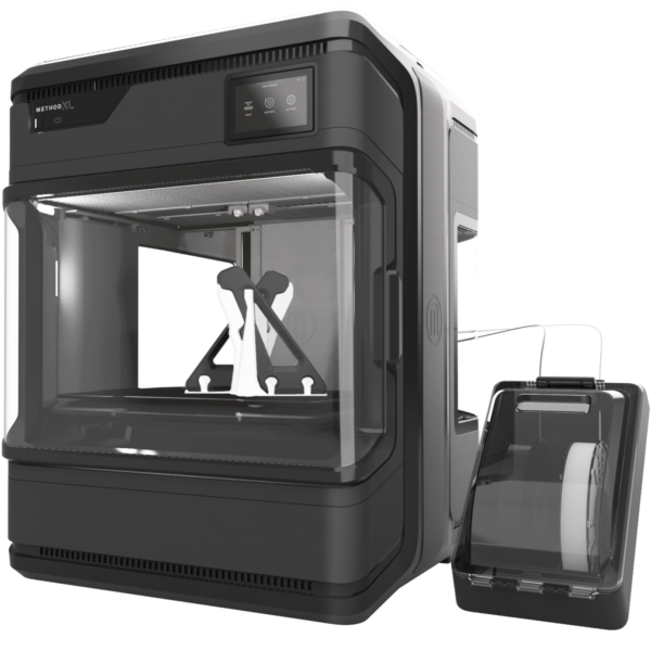 UltiMaker Method XL 3D printer front-facing view showcasing industrial build and dual-extrusion system