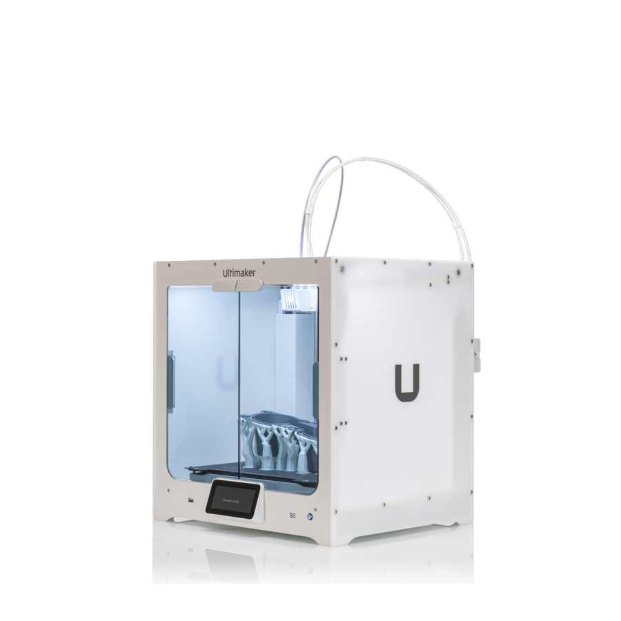 UltiMaker S6 3D printer on workbench with spools, showcasing full e-commerce product view