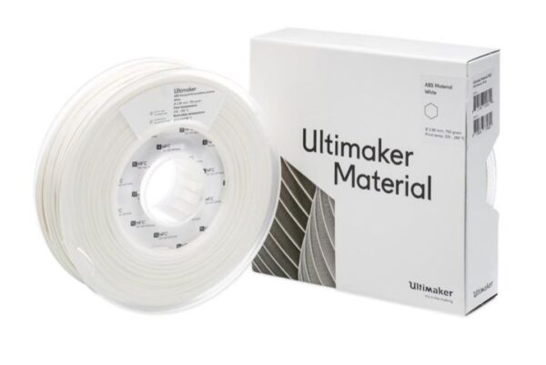 UltiMaker ABS Filament White spool (0.75kg, 1.65lb) for S Series 3D printers