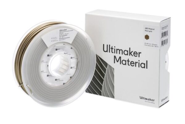 UltiMaker ABS Filament Pearl Gold spool (0.75kg, 1.65lb) for S Series 3D printers