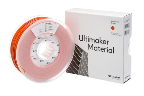 UltiMaker ABS Filament True Orange spool (0.75kg, 1.65lb) for S Series 3D printers