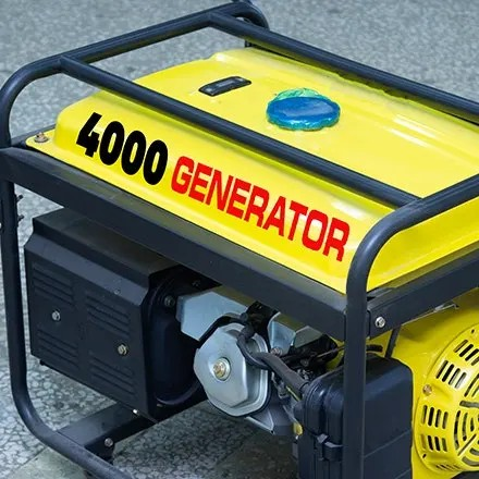 Clear high-tack vinyl lettering printed on Jessup TenaciousTac CLR 2CR applied to a yellow 4000 generator housing