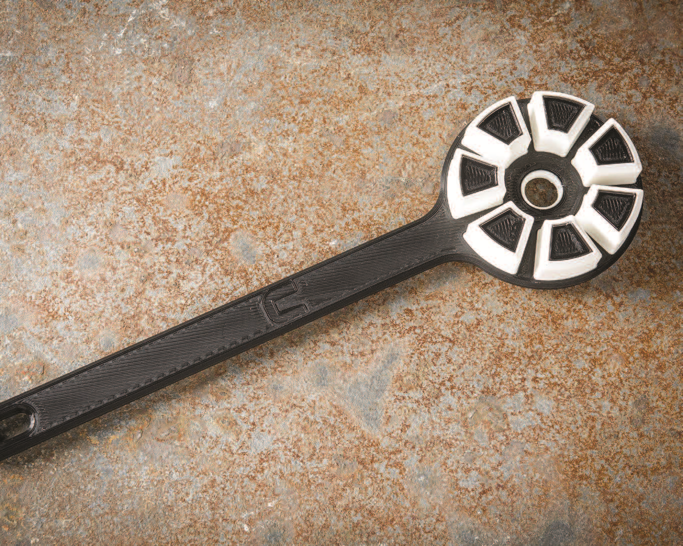 3D printed turbine wrench used in defense maintenance as an example of on-demand tooling with UltiMaker industrial 3D printers