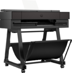 HP DesignJet XT870 wide format printer left 30 degree view on stand