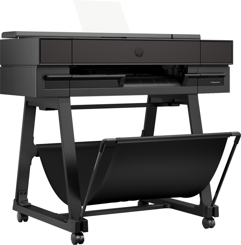 HP DesignJet XT870 wide format printer left 30 degree view on stand